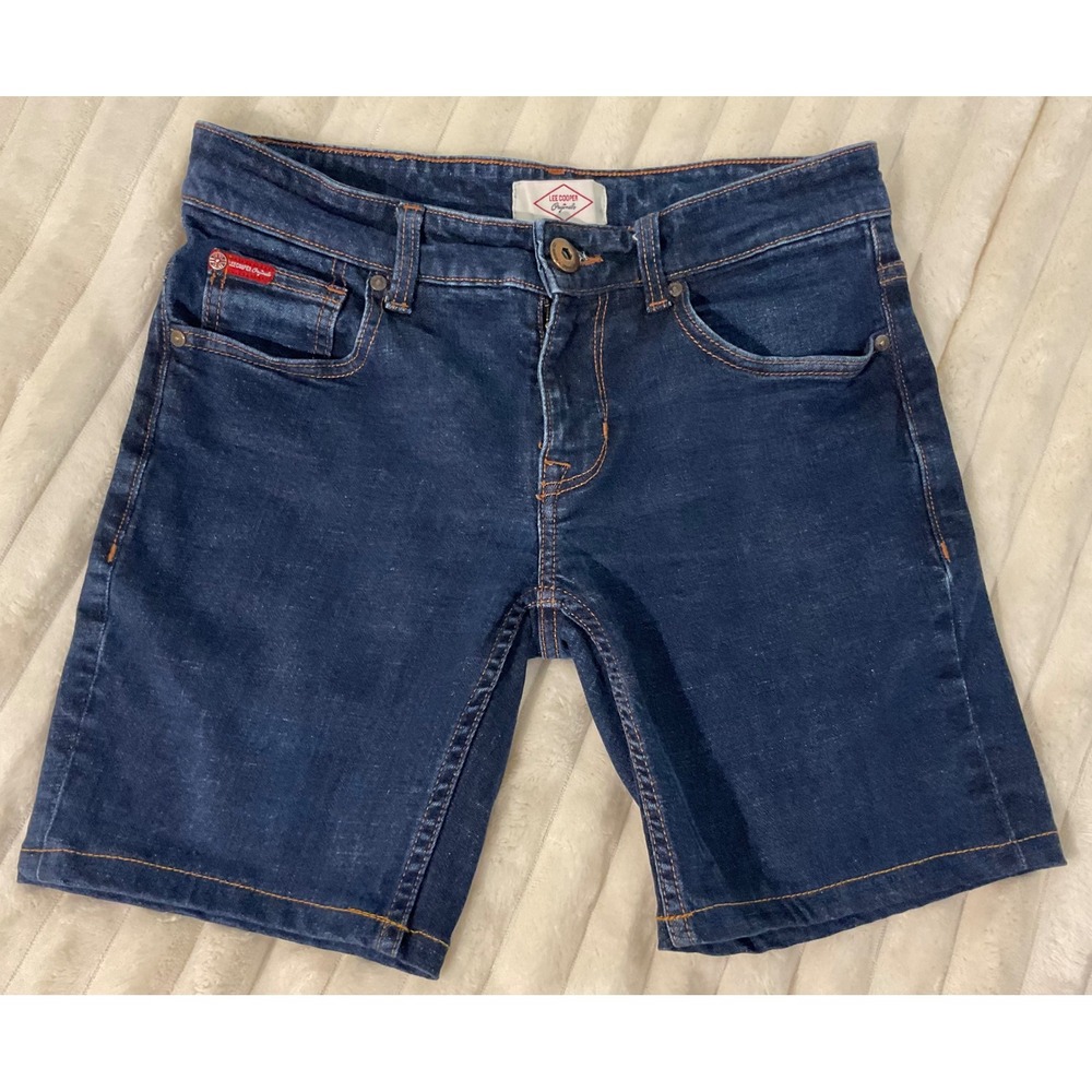 Lee Cooper Originals Norris‎ Dark Indigo Denim Shorts Low Waist Slim 30 - Picture 2 of 7